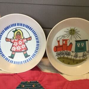 2 Ornamin Melamine Children’s bowls Train & Girl